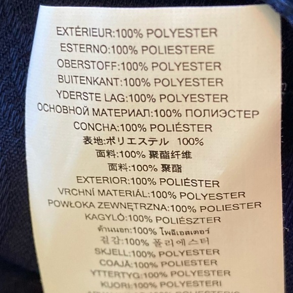 MICHAEL Michael Kors Navy Blue Leaf Jacquard Off-The-Shoulder Blouse (Size L) - Picture 14 of 16